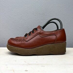 Famolare Brown Leather vintage Oxfords Size 7